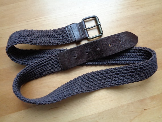 Vintage Belt; Dark Brown Belt size M / L, Length … - image 1