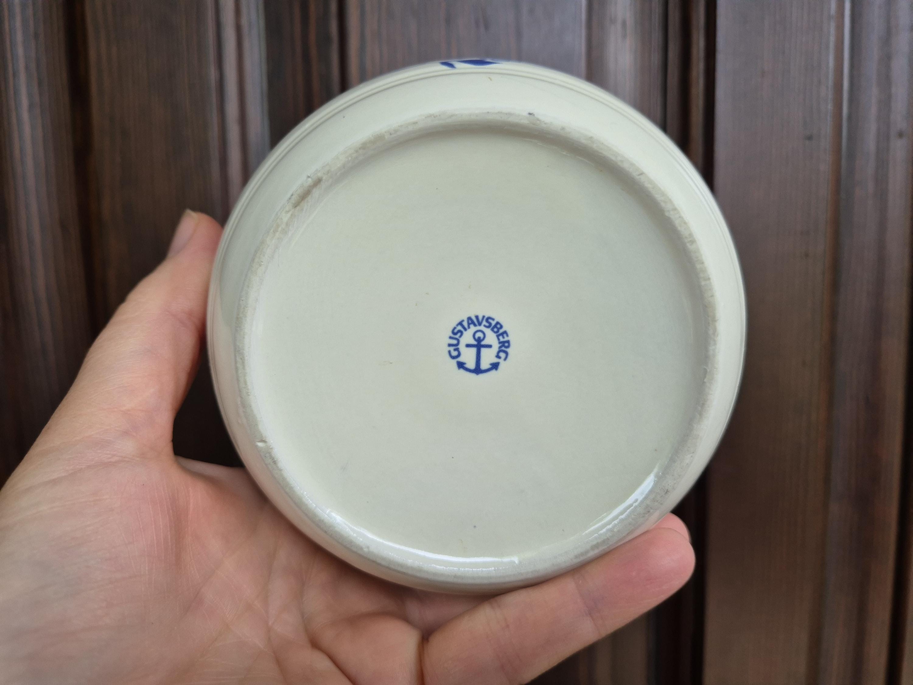 GUSTAVSBERG Pot With Blue Flowers - Etsy Israel