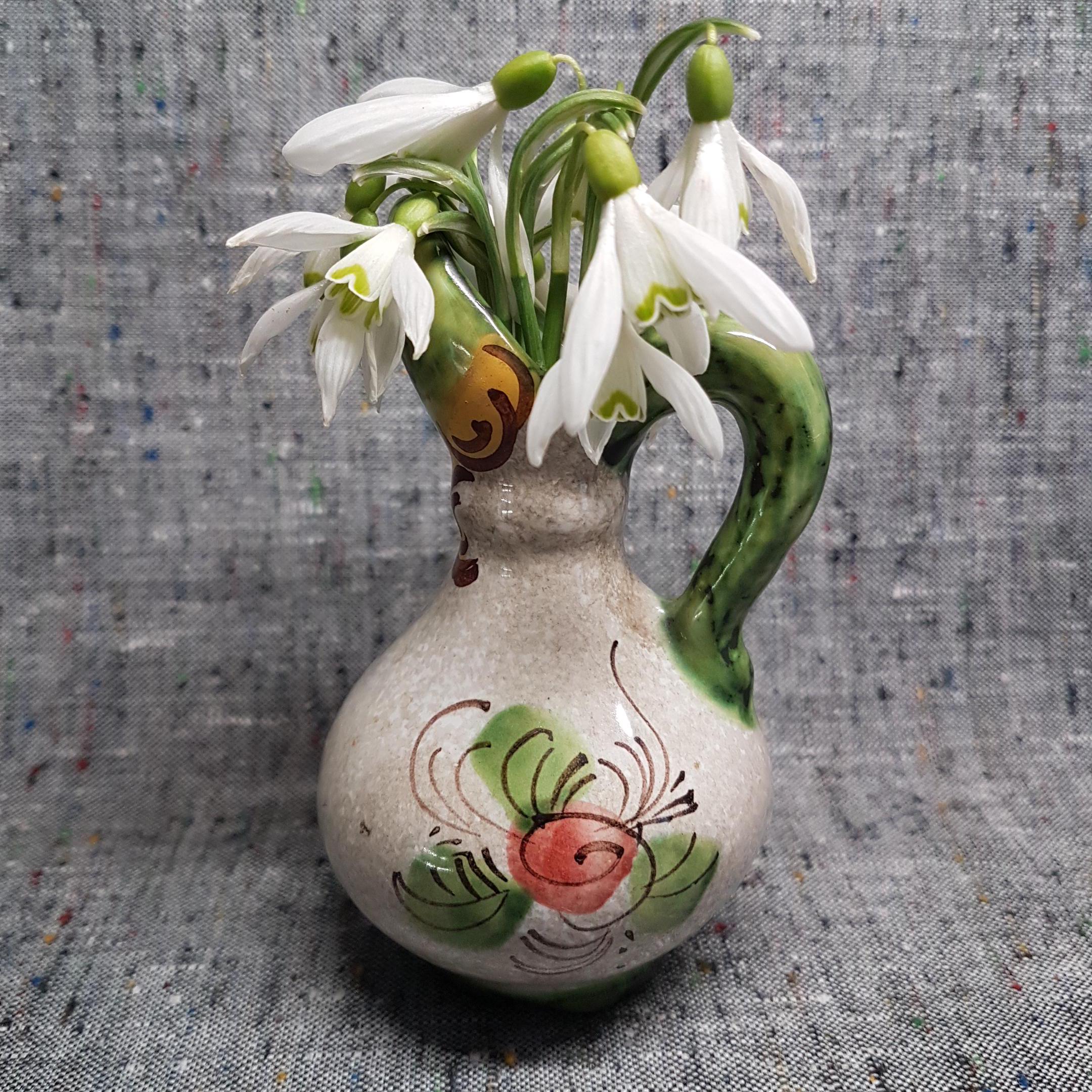 Vases décorés en céramique italienne des années 1950 - Une paire. En