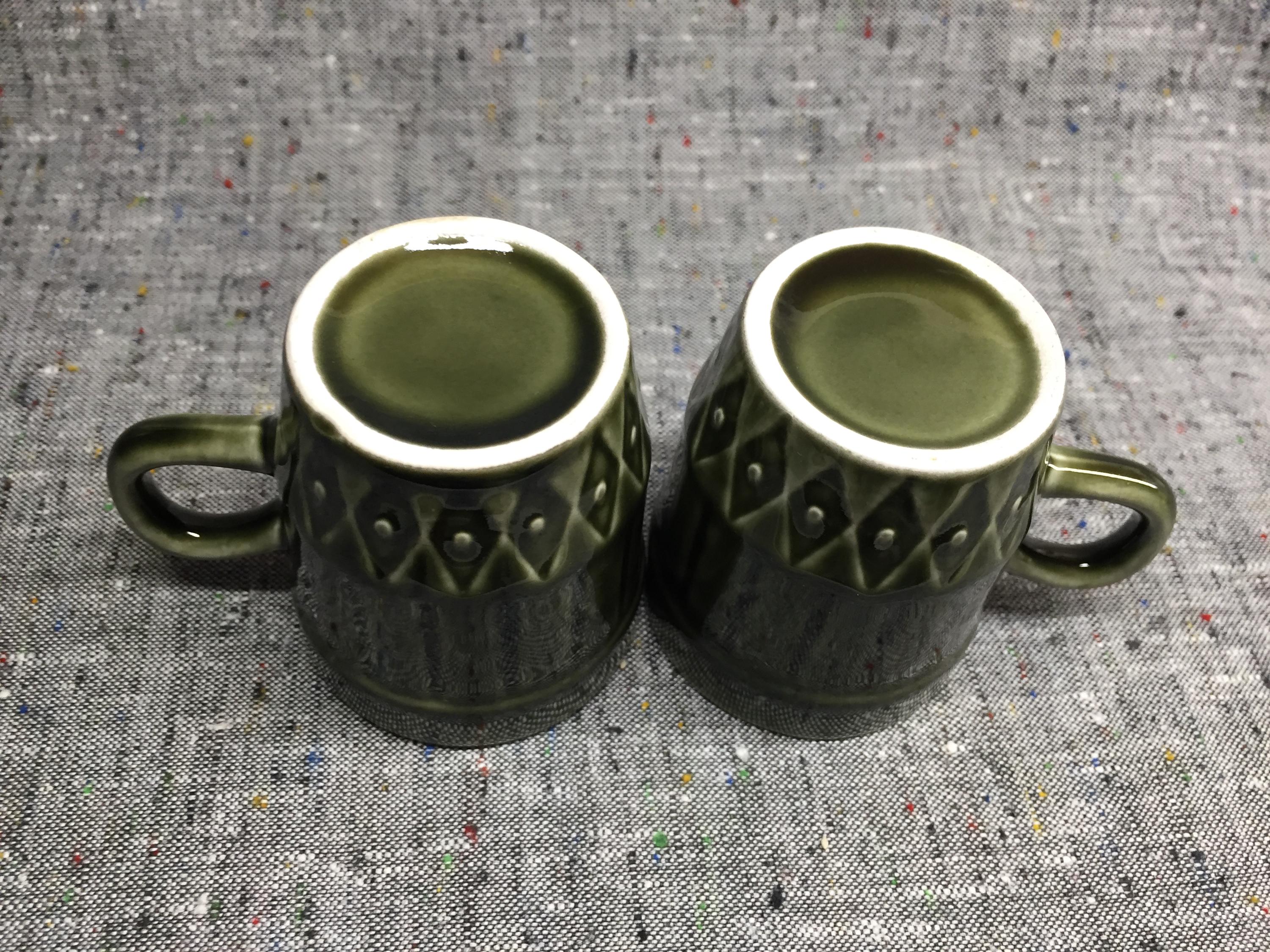 TIKI ビンテージセラミックカップ セラミックカップ ペア、スカンジナビアヴィンテージ陶器