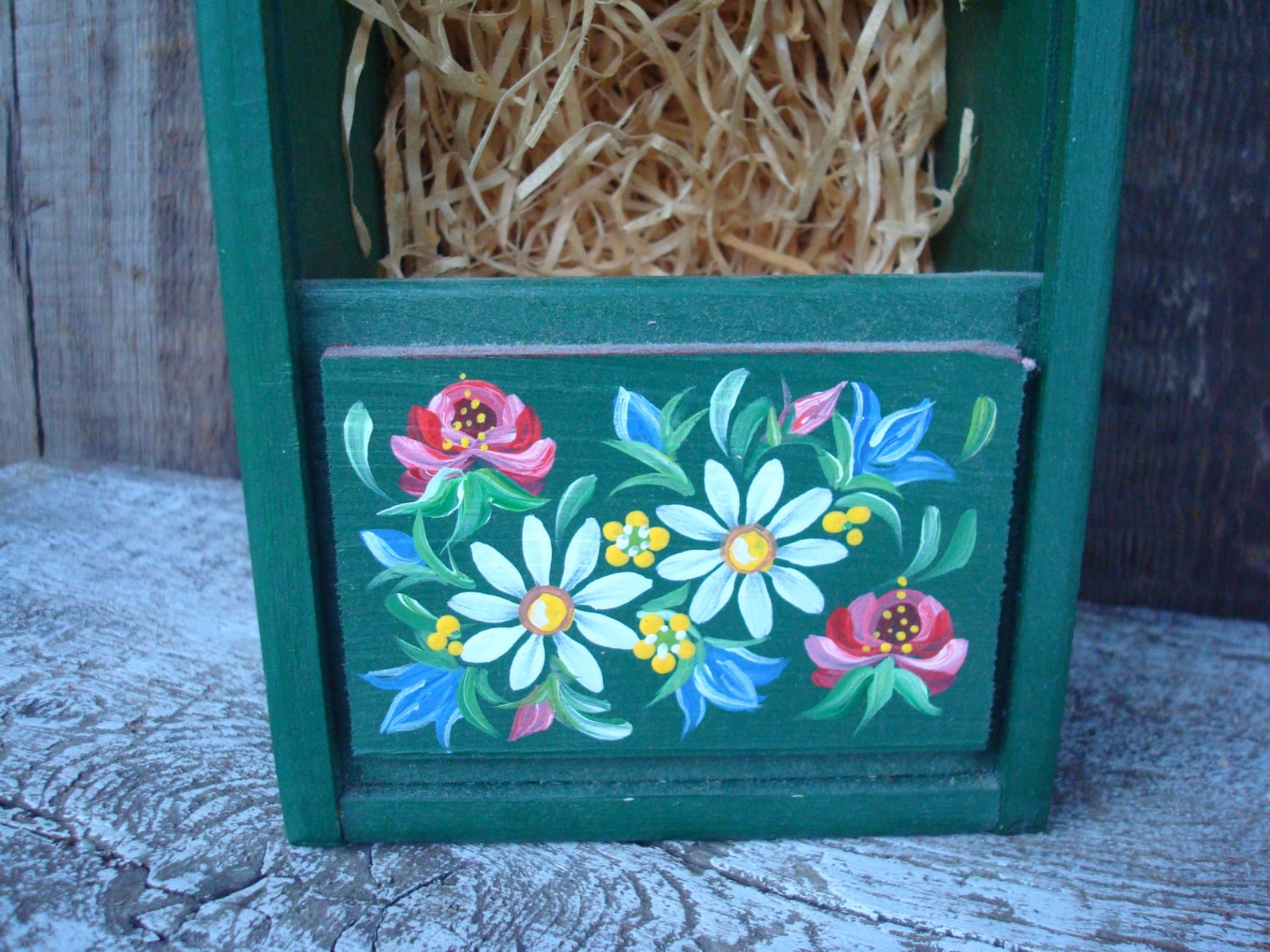 Vintage Wooden Wine Bottle Box Vintage Hand Painted Wine Etsy