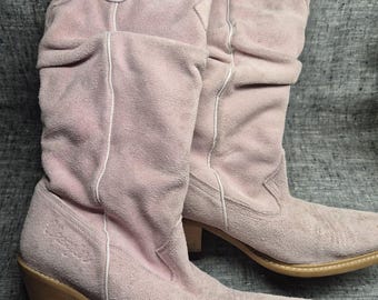Pink suede Wrangler Western boots size 37, Cowboy boots