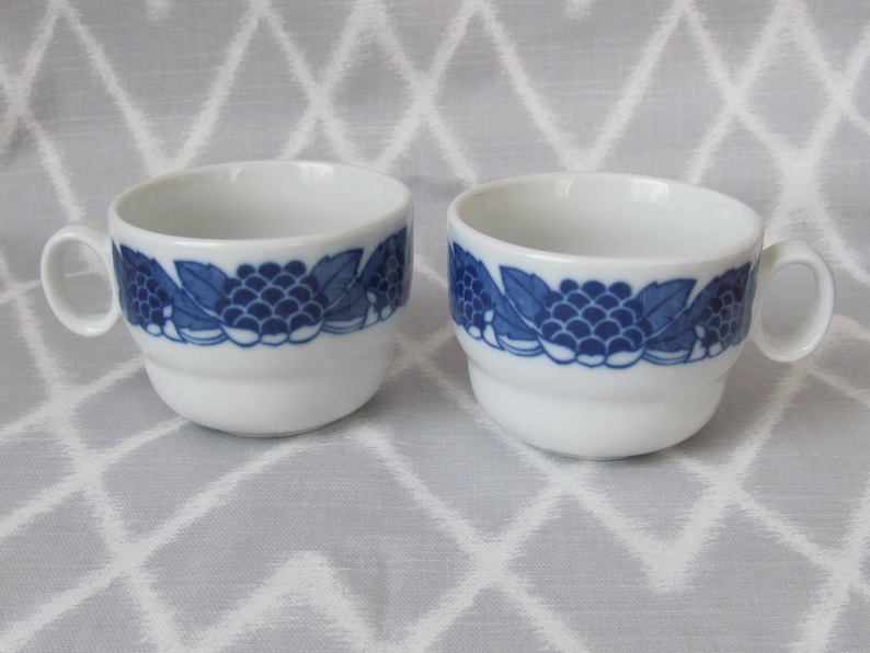 Set of 2 Coffee Cups Norwegian Vintage Cups PORSGRUND Etsy