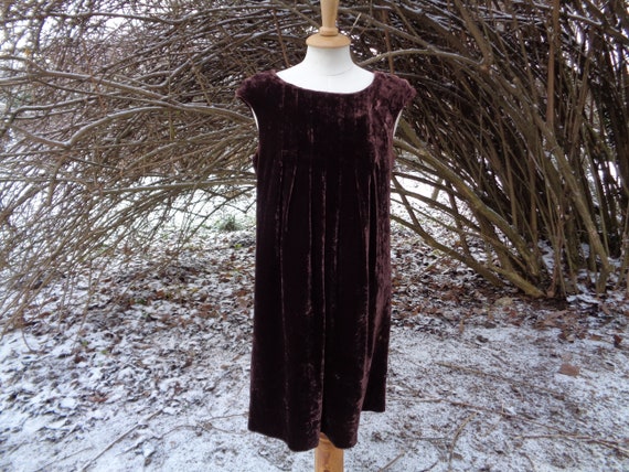 Vintage Tunic Dress, Viscose & Silk Dark Brown Plush Velvet Tunic; Mini Dress Size XS, S; Length 34" Sleeveless Dress; Maternity Dress - Etsy Vintage Tunic Dress, Viscose & Silk Dark Brown Plush Velvet Tunic; Mini Dress Size XS, S; Length 34" Sleeveless Dress; Maternity Dress - Etsy