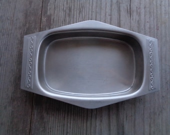 Swedish vintage Mid Century Nilsjohan Sweden SESSAN Stainless Steel 18-8 SMALL metal dish size 5.5"x 3.5"/ 9 x 14cm
