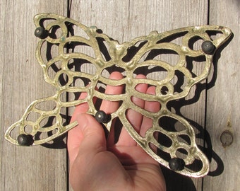 ヴィンテージ真鍮製鍋敷き、蝶の形の鍋敷き、キッチン装飾 - Etsy 日本