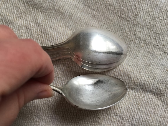 Vintage Silver Plated Dessert Spoons or Small Soup Spoons L7