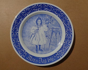 Rörstrand Sweden Vintage Plate MORS DAG 1983, Mother's Day Plate,  Collectible Plate