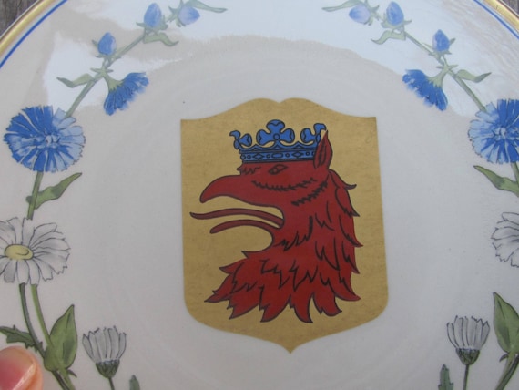 60s Swedish Vintage Upsala Ekeby GEFLE Plate 1962 Skåne 8
