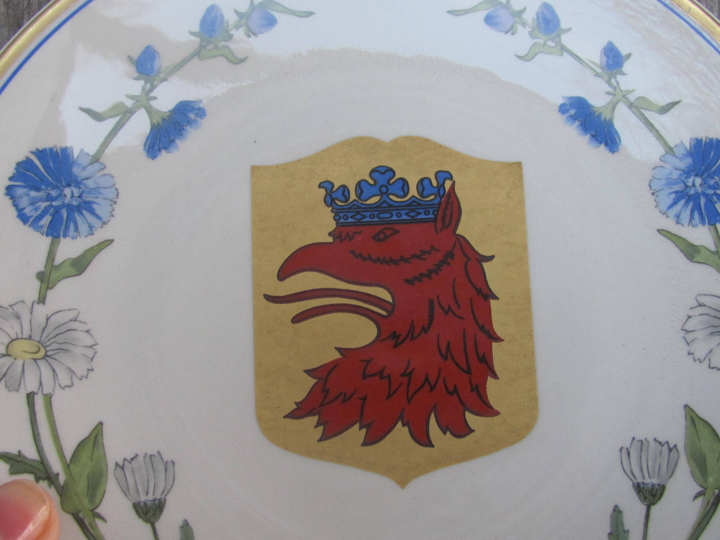 60s Swedish Vintage Upsala Ekeby GEFLE Plate 1962 Skåne 8