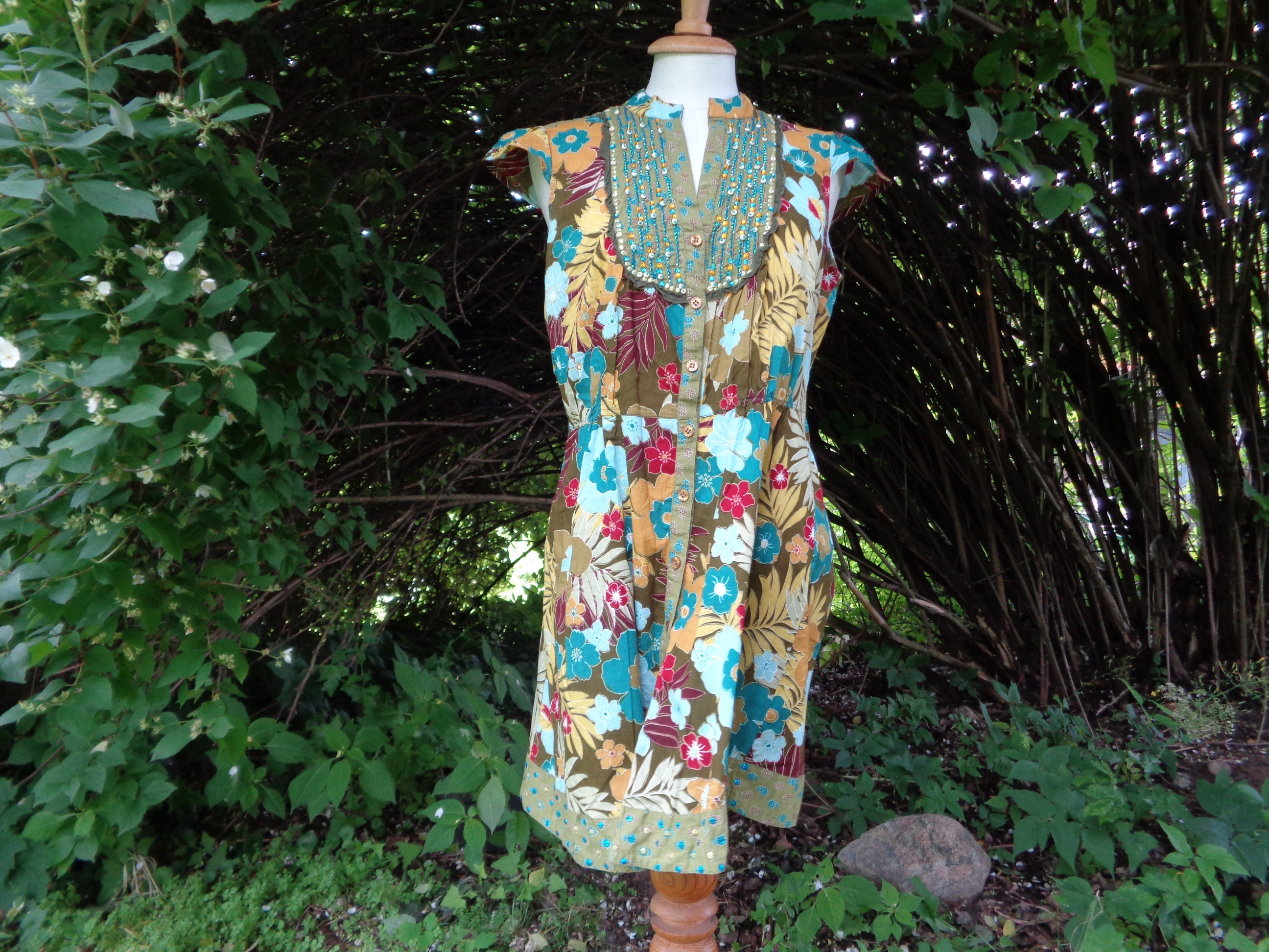 Vintage Dress Size 36 / UK10 MINI Dress ...