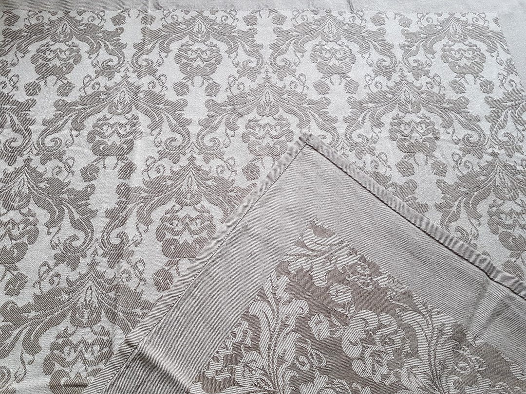 Swedish Vintage Square Tablecloth Size ~45" Pure Cotton Woven Pattern ...