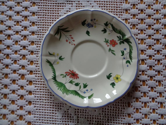 GIen FRANCE プレート French Vintage Hand Painted Plate, Gien France 