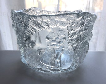 Schwedische vintage Kosta Boda Rhapsody Glasschale durchmesser ~14cm