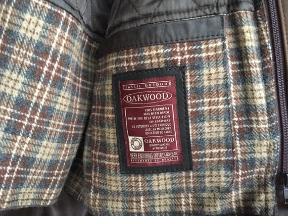 Classic Outdoor OAKWOOD Brown Leather Jacket size… - image 5