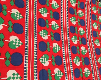 Scandinavian Vintage Christmas Tablecloth with Danish Hearts 46"x 61"