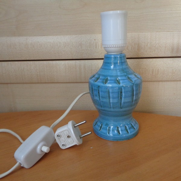 NILA Keramik made in Sweden ceramic lamp base ~H7"/ 18cm. Table light for E27 bulb