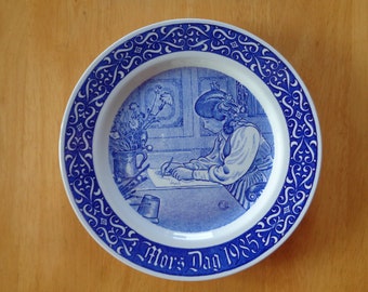 Rörstrand Sweden Vintage Plate MORS DAG 1985, Mother's Day Plate,  Collectible Plate