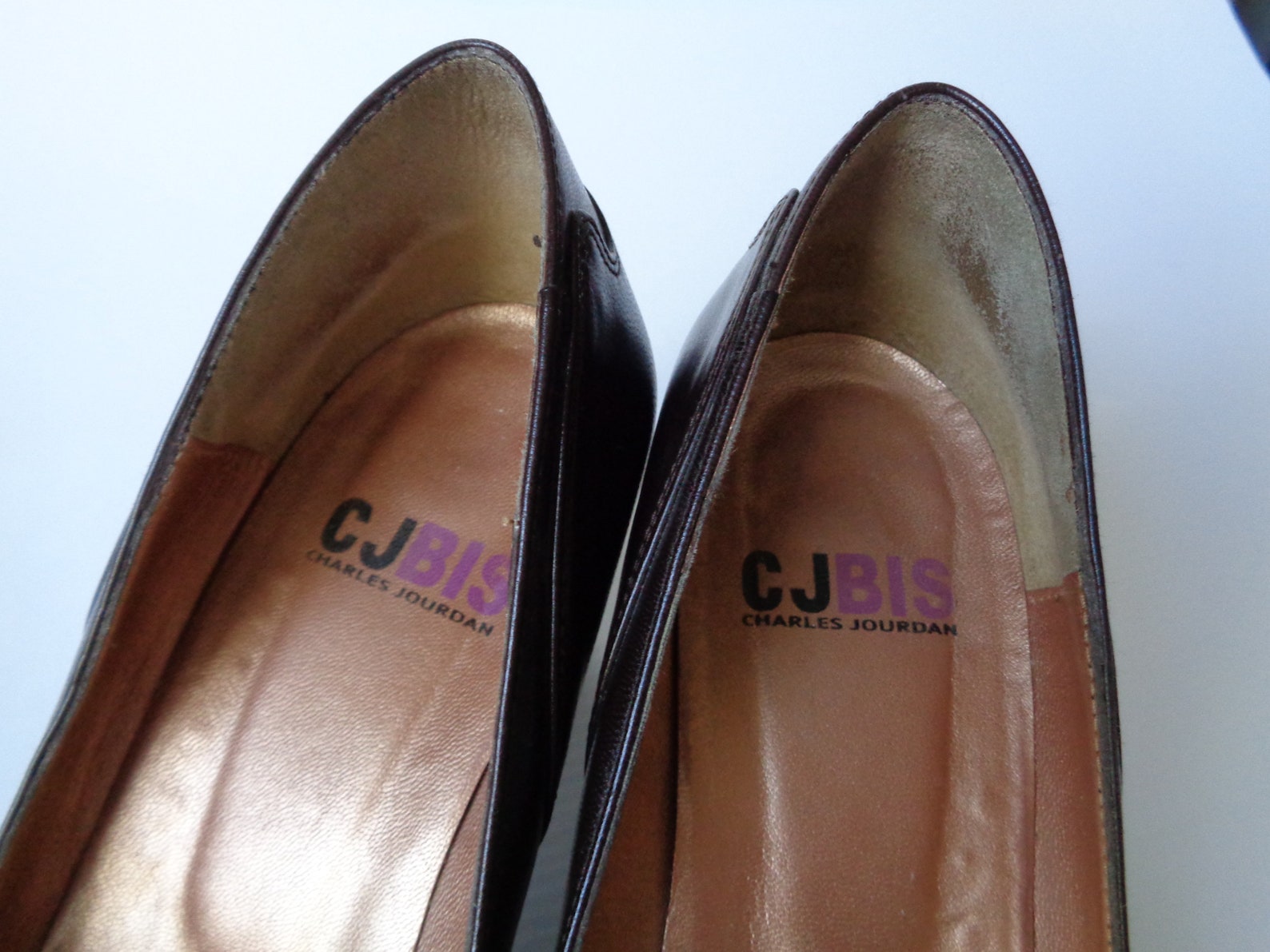 Charles Jourdan CJBIS Shoes Vintage All Leather Shoes Dark | Etsy