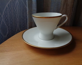 Deutsche Vintage Porzellan Tasse & Untertasse; Rosenthal Selb Porzellan Kaffee-Set