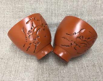 ヴィンテージ常滑焼茶器セット：朱泥赤土急須、湯呑 - Etsy 日本