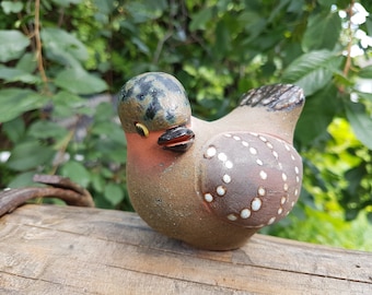 Nittsjo Sweden Thomas Hellström ceramic bird H3"; Swedish vintage art pottery