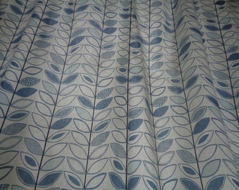 Swedish Vintage Tablecloth Linen Blue White Country Style
