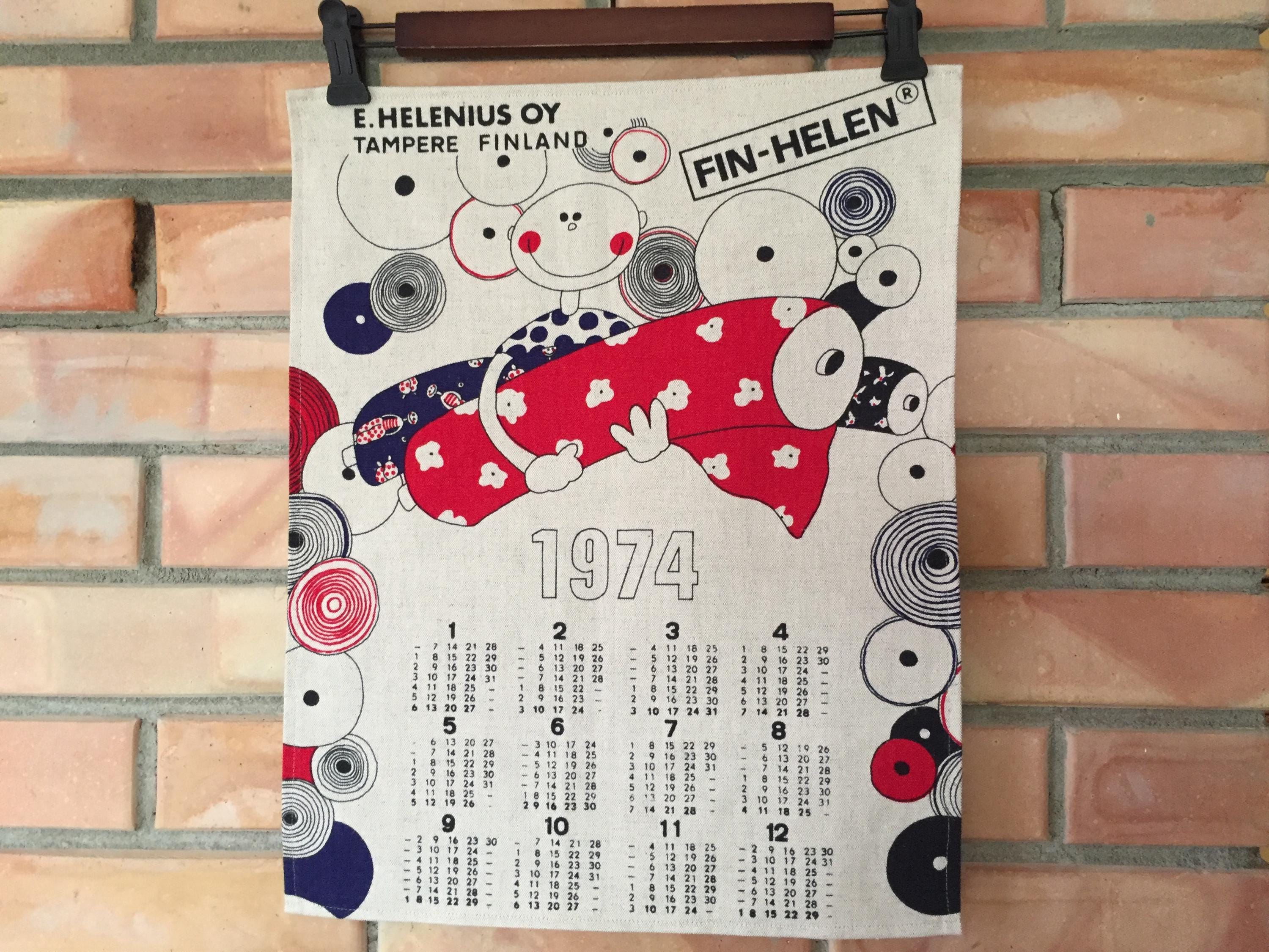 Torchon publicitaire calendrier 1973 - Collection