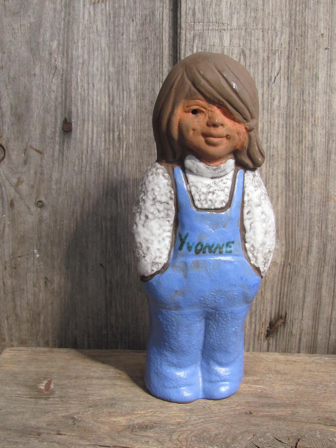 Swedish Vintage Pottery Girl Figurine YVONNE H 8.5/ Etsy