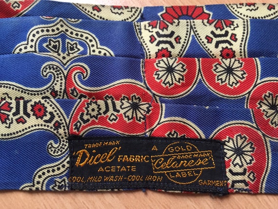 Celanese Cravat scarf with Paisley Print from Dic… - image 3