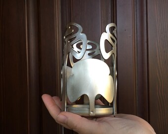 スウェーデン製のヴィンテージ金属製キャンドルホルダーランタン