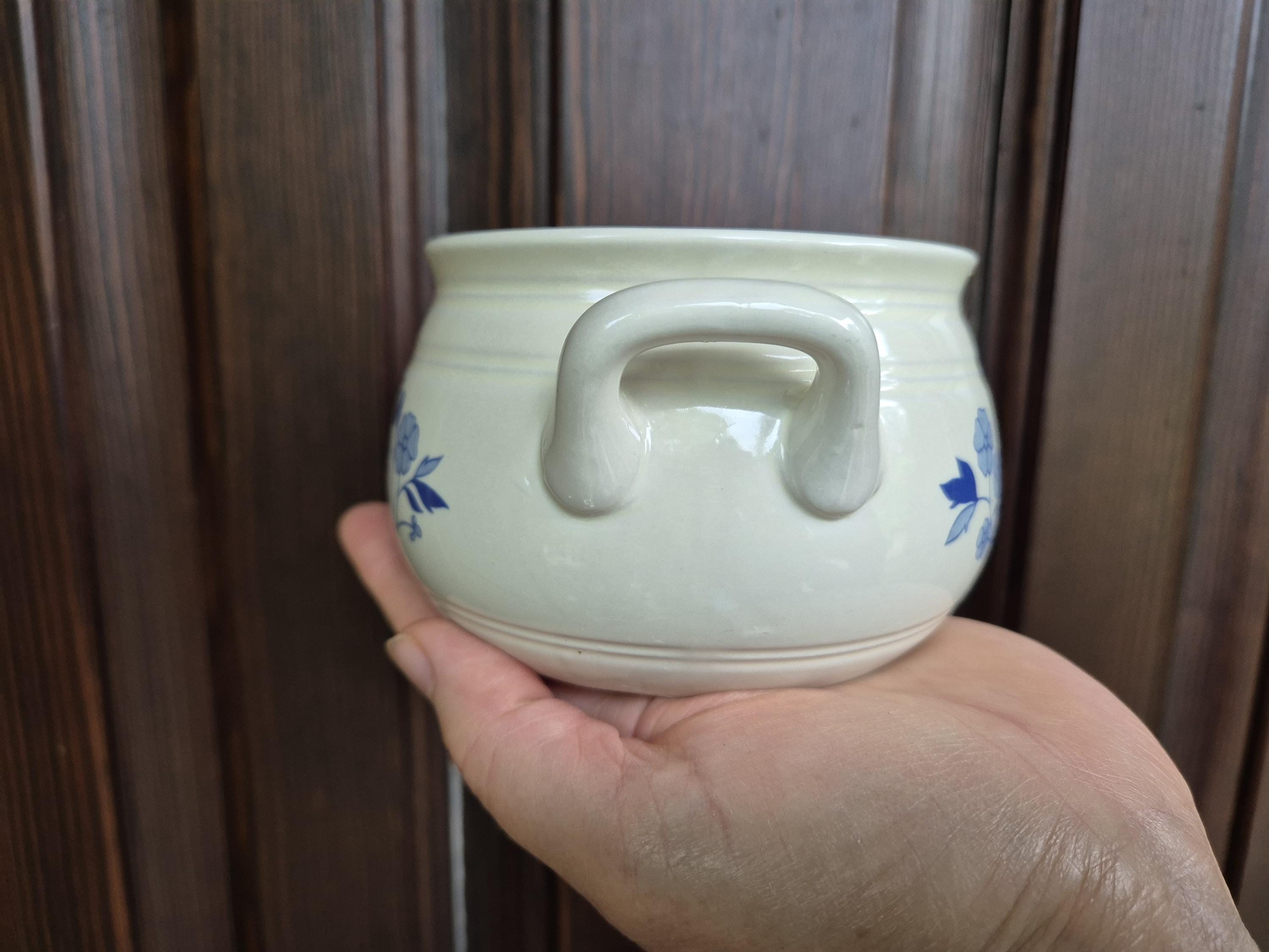 GUSTAVSBERG Pot With Blue Flowers - Etsy Israel
