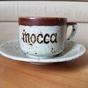 Vintage ceramic Mocca cup with saucer