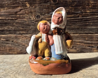 Figura de arcilla de estudio de cerámica sueca vintage firmada por Åke Sandberg