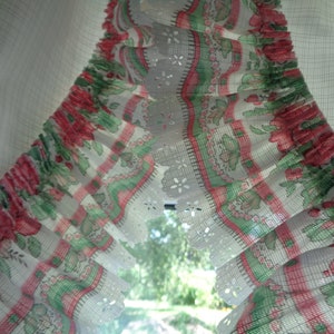 Paar schriffene Vorhänge Vintage Vorhänge 2 x H60x | Etsy