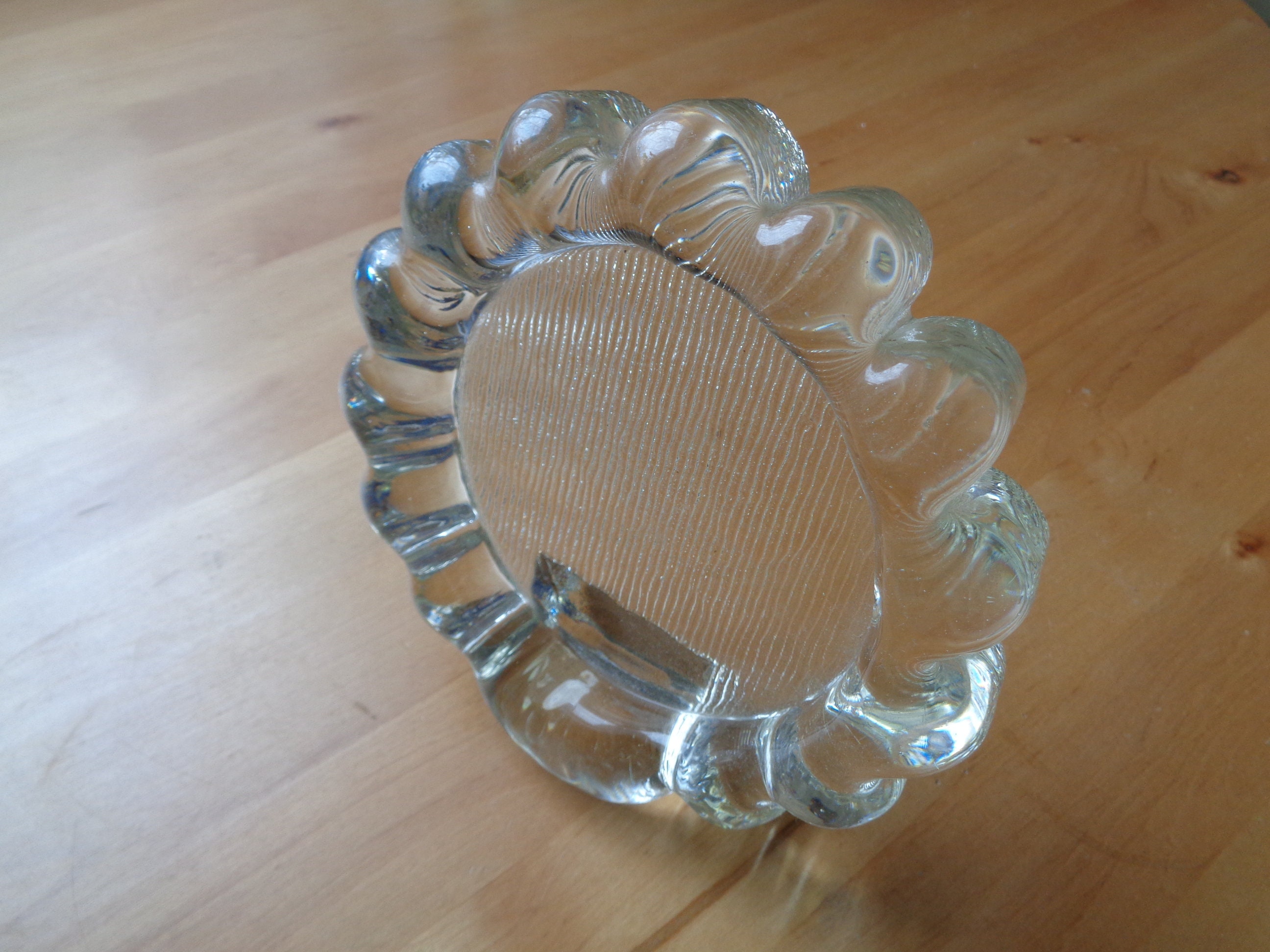 Rare Vintage Frame Unusual Heavy Glass Photo Frame 5.5 Etsy