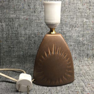 Mid Century ceramic lamp base H19cm, Table light for E27 bulb
