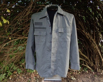CATERPILLAR Durable Outerwear shirt, Chore Jacket; Gray 100% Cotton long sleeve Work jacket size S/M