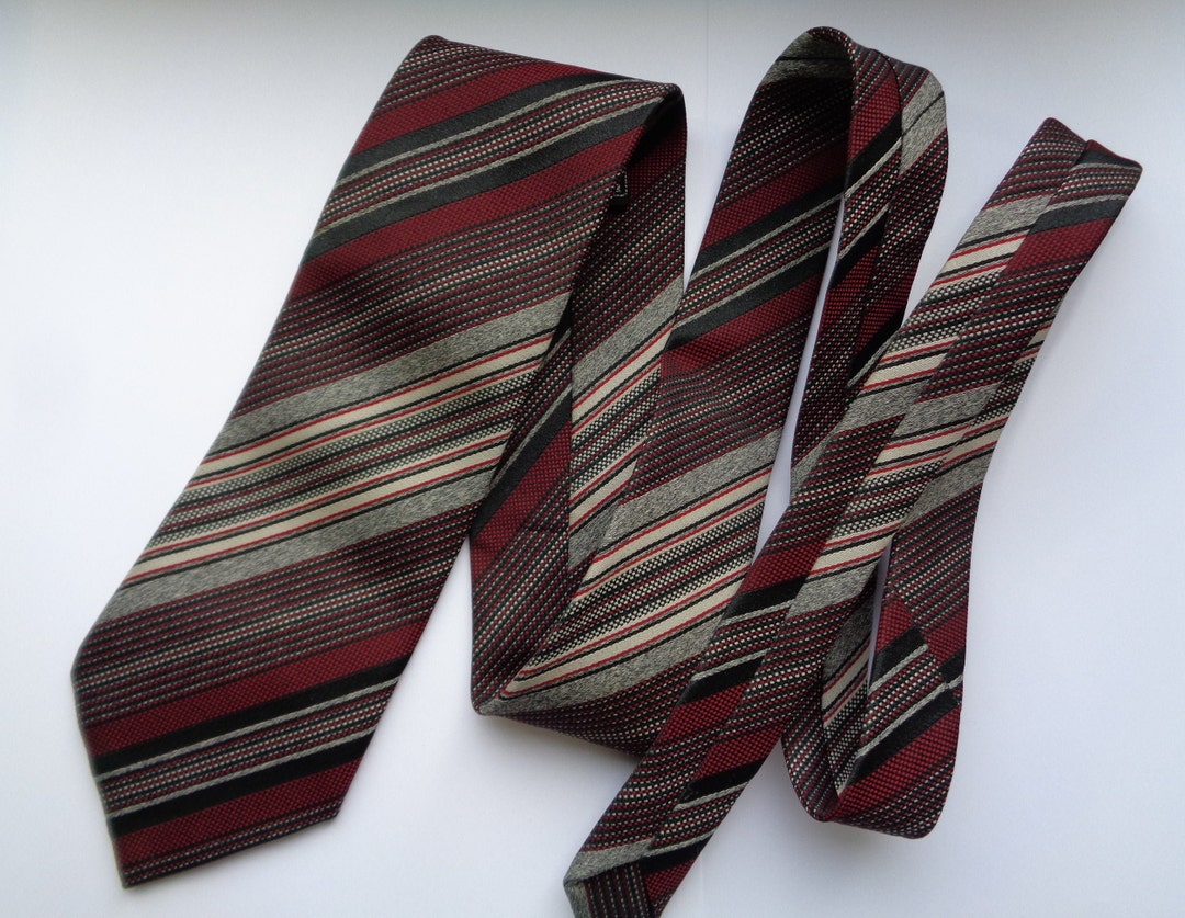 Vintage unisex 1980s grey leather skinny tie. | eBay