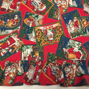 Schwedischer Gardinenstoff mit Rüschen, Weihnachtspostkarte