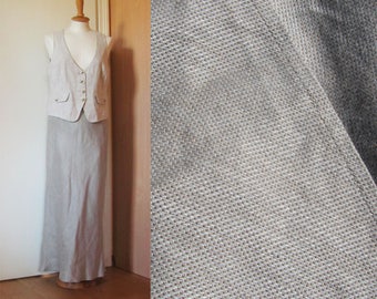 Vintage Linen skirt size M; Midi skirt sewn on the bias. Fits 38-42 / UK 10-14 / US 6-10