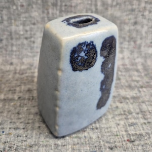 Signed Jørgen Mogensen art pottery stoneware vase, Danish Mid Century Ceramic