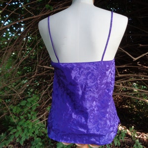 Vintage strap top size XS, Vivid purple spaghetti strap top Pit to pit 16/ 41cm image 3