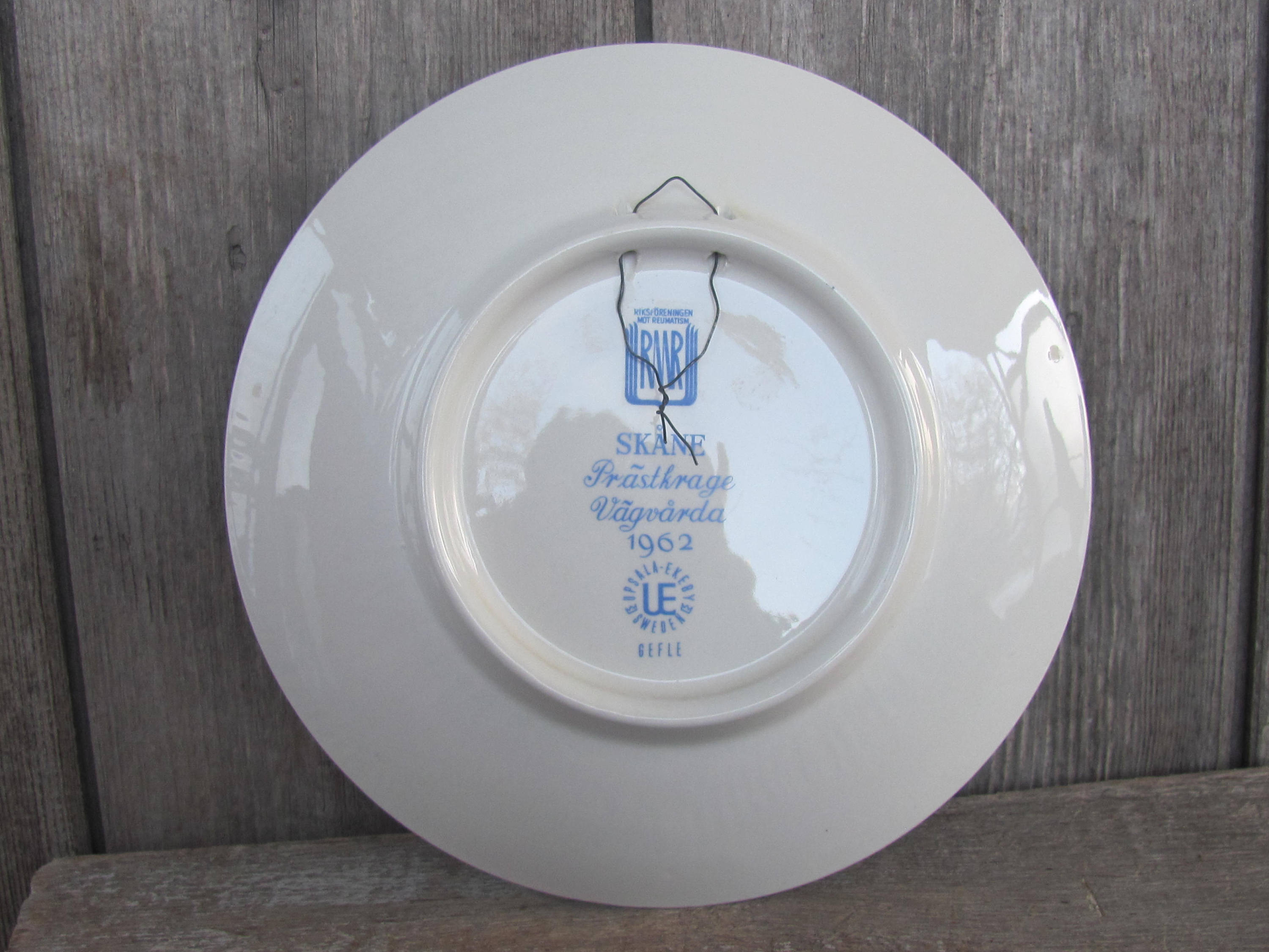 60s Swedish Vintage Upsala Ekeby GEFLE Plate 1962 Skåne 8