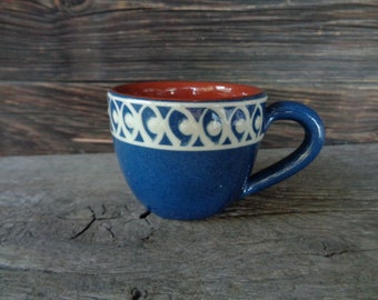Swedish vintage ceramic cup; 90ml small cup, espresso cup