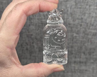 Figura vikinga de cristal Lindshammar vintage sueca Al. 7 cm