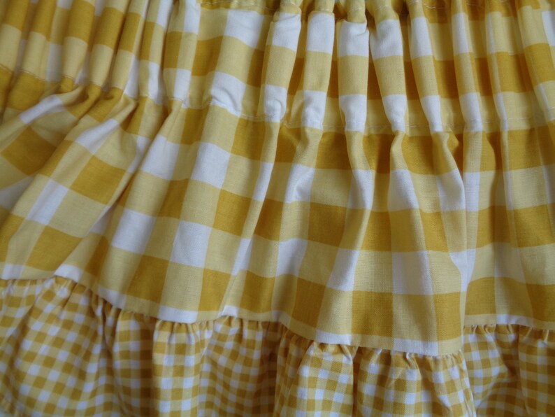 H10x W140 Vintage Curtain Valance Yellow & White | Etsy