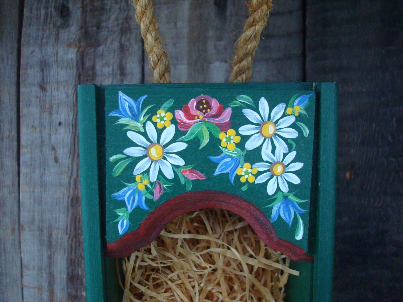 Vintage Wooden Wine Bottle Box Vintage Hand Painted Wine Etsy