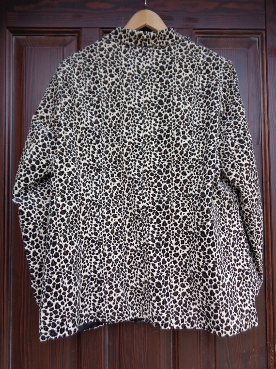 Vintage Jacket; Corduroy Jacket with Leopard Prin… - image 5