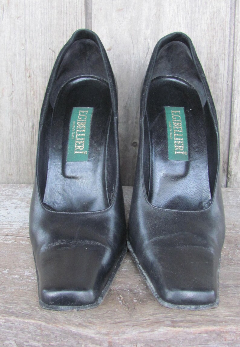 Vintage Leather Shoes Classic Black Leather Shoes High